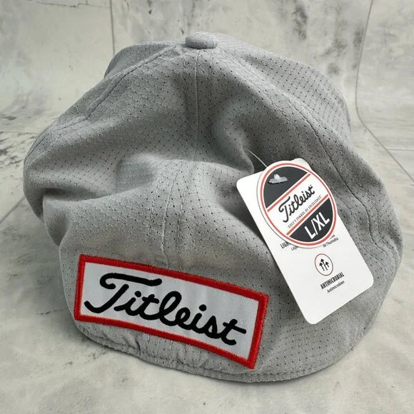 NEW Titleist Tour Stretch Tech Grey/Maui Blue L/XL Fitted Golf Hat/Cap - Picture 2 of 4